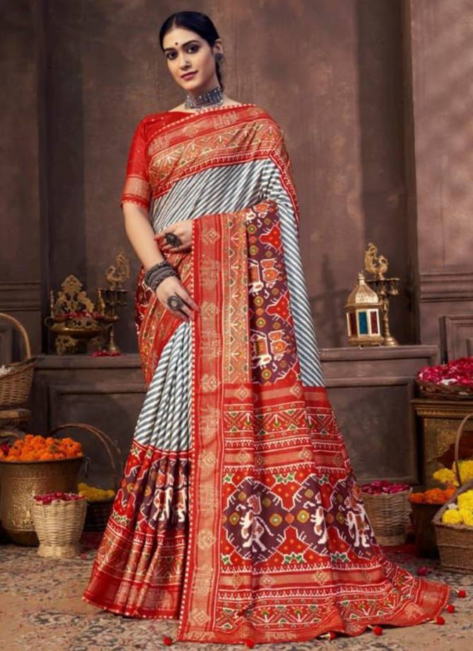 SHUBH SHREE KESARIYA 2 Fancy Dola Silk Printed Festive Wear Saree Collection